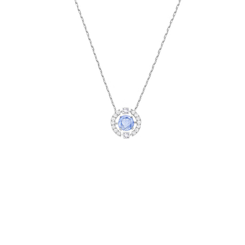 施华洛世奇 蓝色耀动的心项链