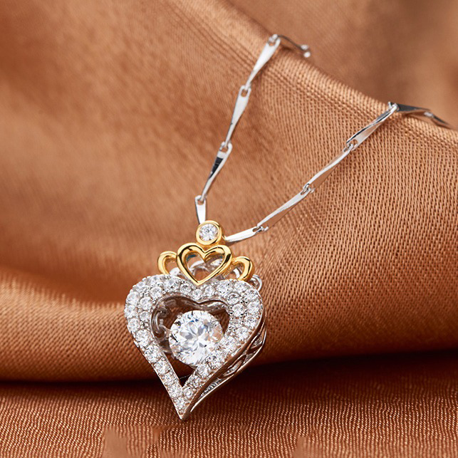 MyMiss 皇冠心形吊坠项链