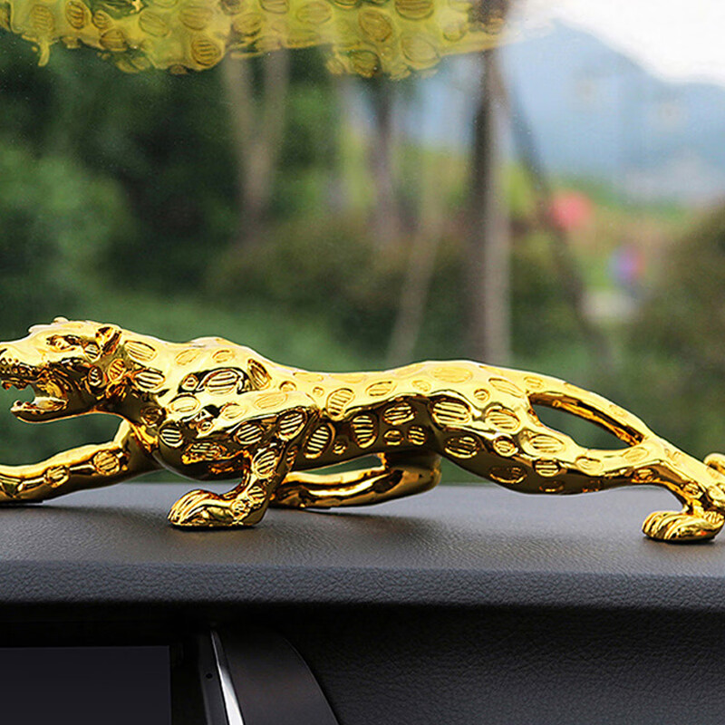 宝佩 实心金钱豹 汽车摆件