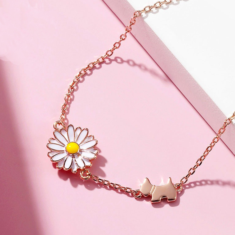 AGATHA 雏菊玫瑰金手链