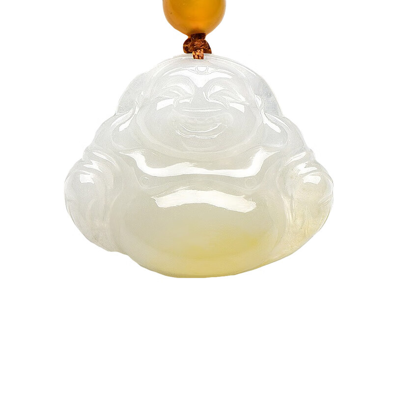 千载一玉 冰底翡翠弥勒佛 吊坠