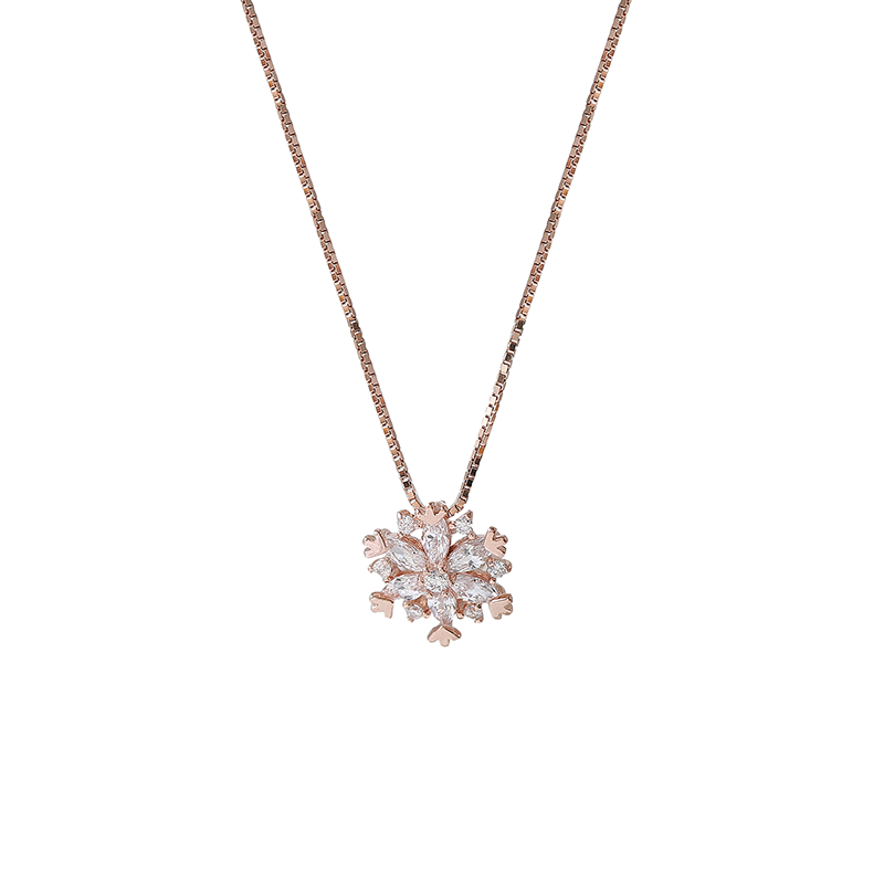 YYEU 闪钻雪花项链