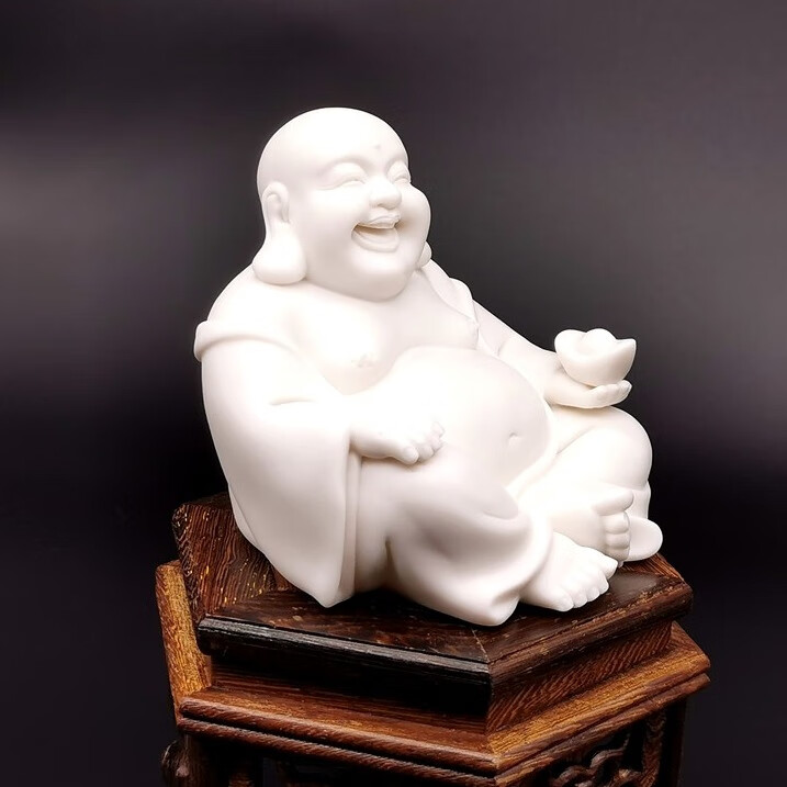 宝佩 德化窑弥勒汽车摆件