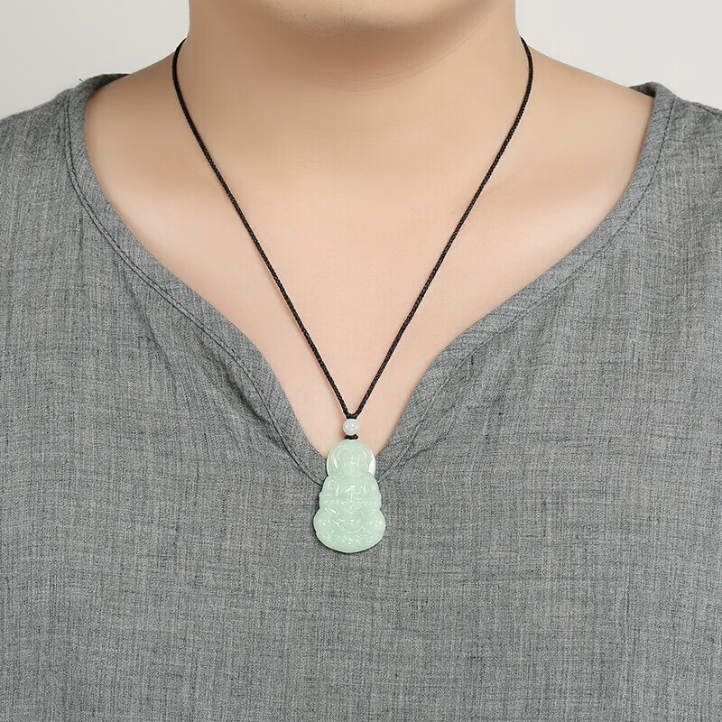 凤禧 玉佛呈祥翡翠吊坠