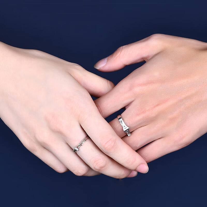 古耐 活口可调节情侣对戒