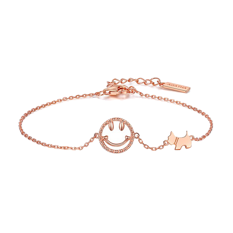 AGATHA 925银笑脸手链