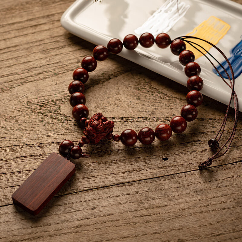 悦倪 小叶紫檀佛珠汽车挂件