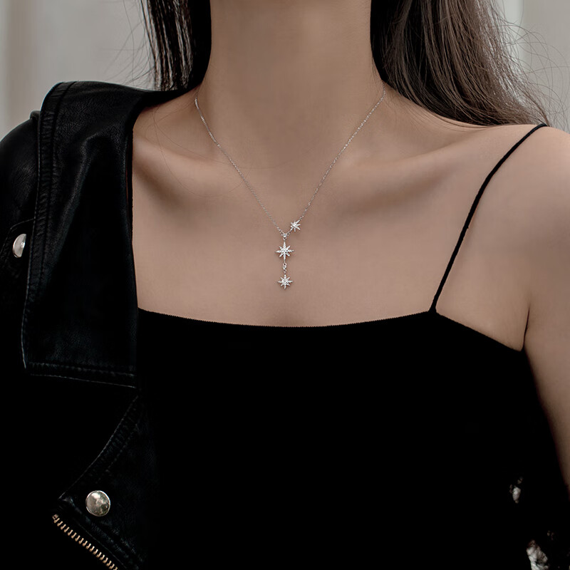 YYEU 银星星项链