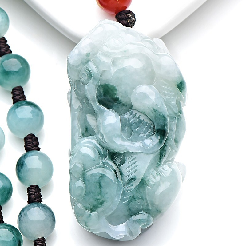 可玉可求 冰底貔貅翡翠吊坠