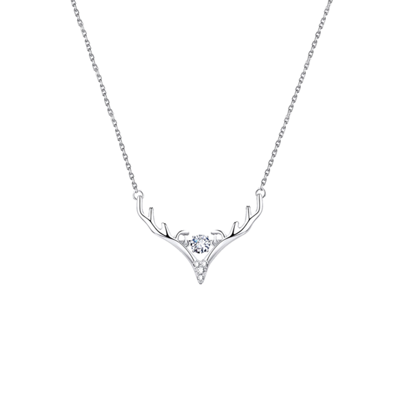 Mymiss 镶锆鹿角项链