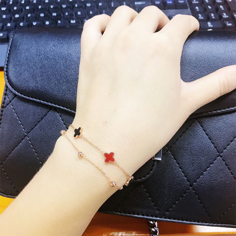 艾素 彩金镶玛瑙手链