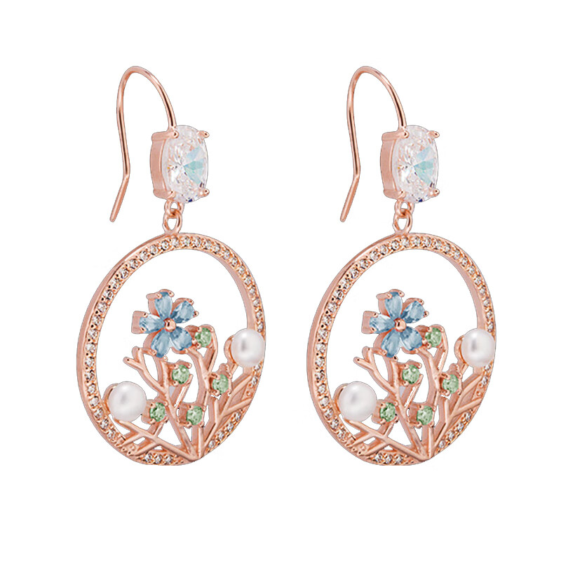 Eternelle玫瑰金色耳饰