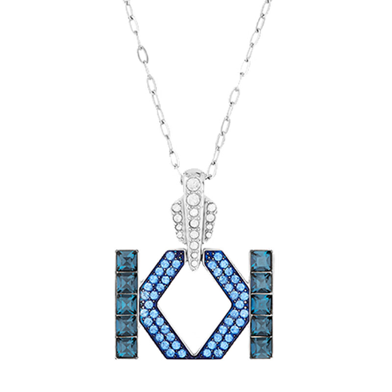 施华洛世奇字母几何项链