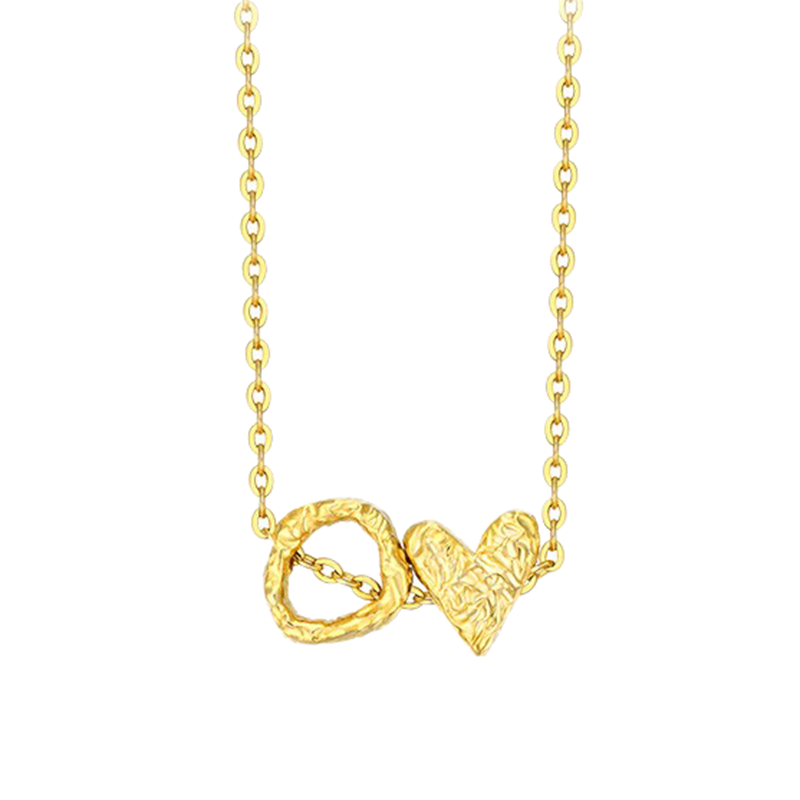 KADER爱心与圆项链