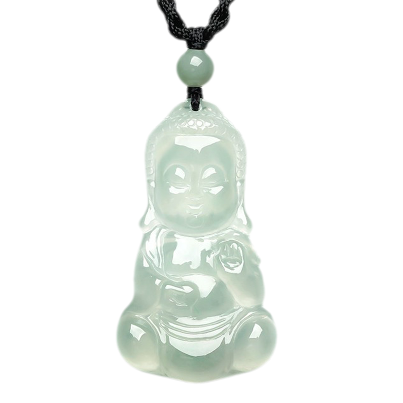 周六福萌佛造型翡翠吊坠