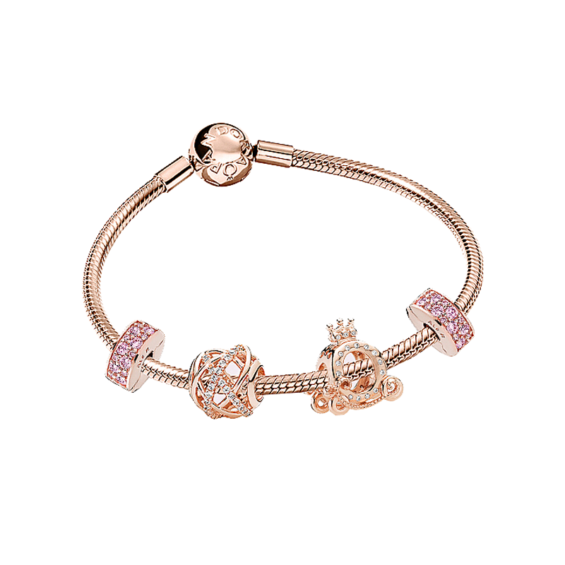 潘多拉 镀玫瑰金色手链