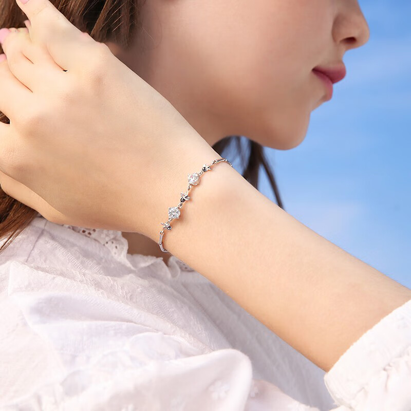 卡蒂罗 纯银四叶草手链