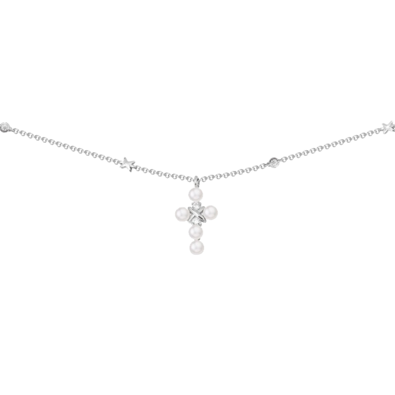 APM 珍珠十字架项链