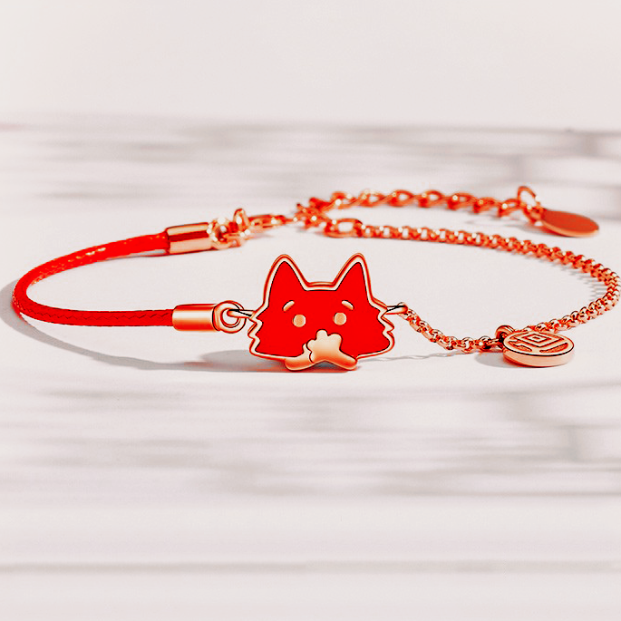 卡蒂罗感温变色猫咪手链