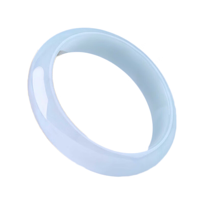 影享 淡绿带彩翡翠手镯