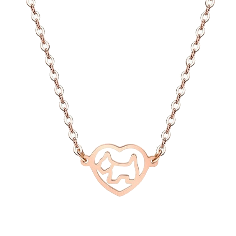 瑷嘉莎 镂空小狗 项链