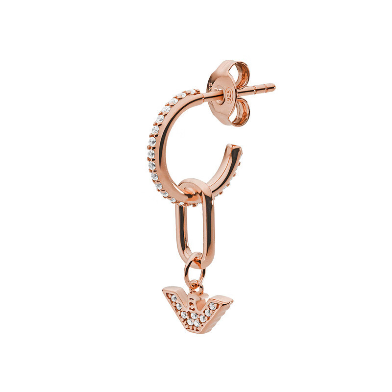 阿玛尼 玫瑰金耳饰