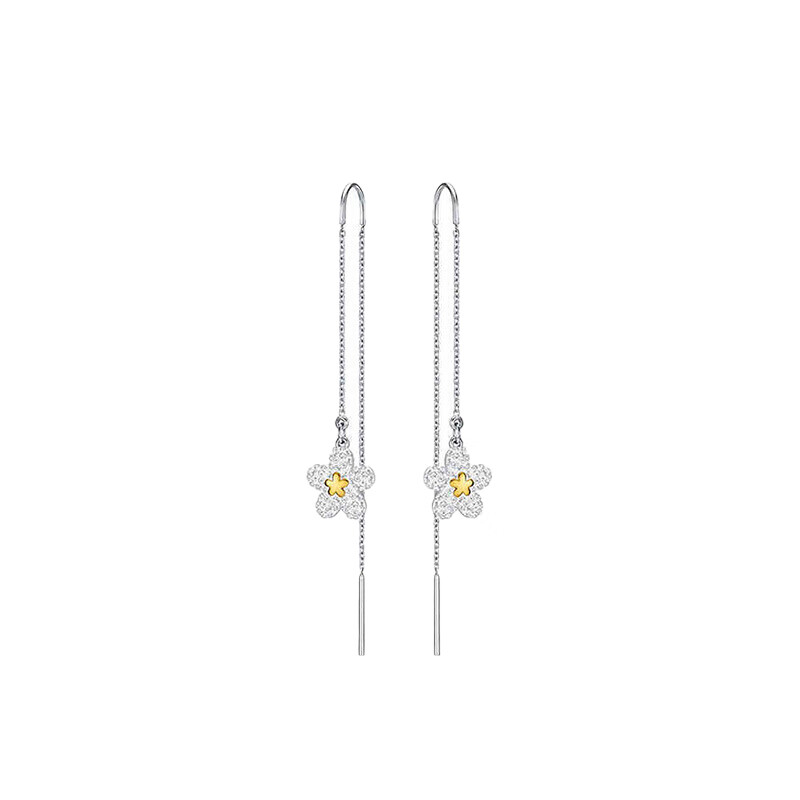 施华洛世奇 花朵耳线