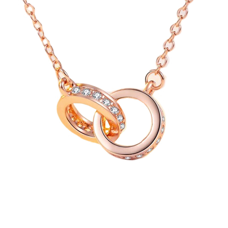 法蔻 双环吊坠项链