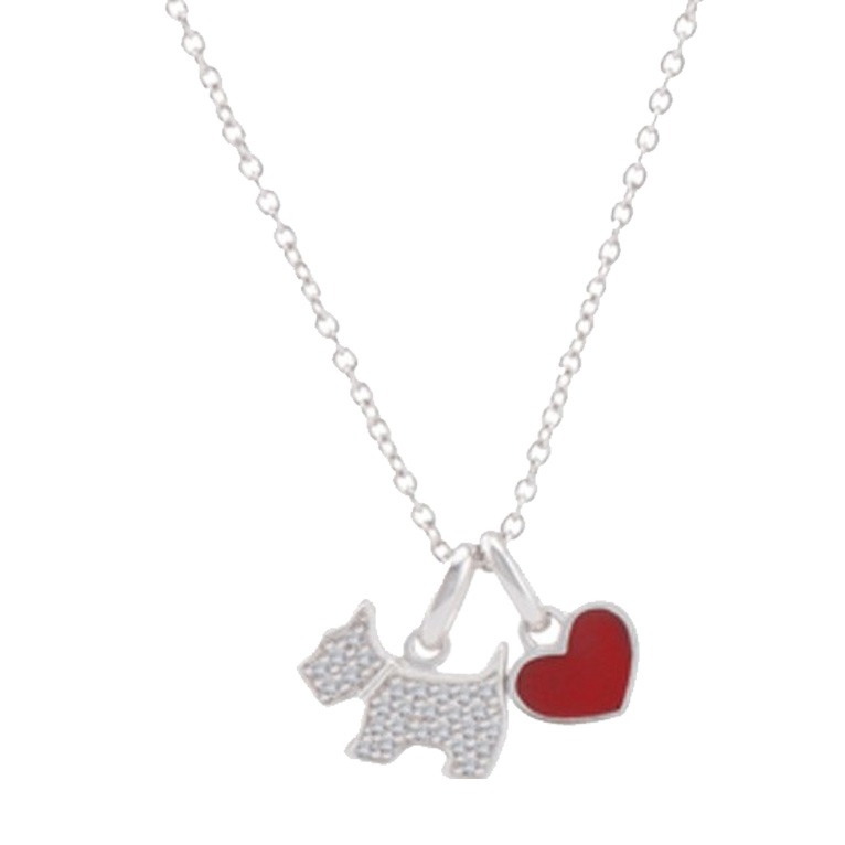 瑷嘉莎 爱心小狗项链
