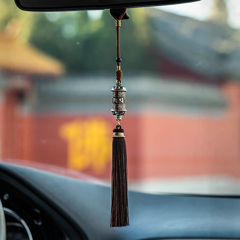 朴房六字真言转经筒挂件