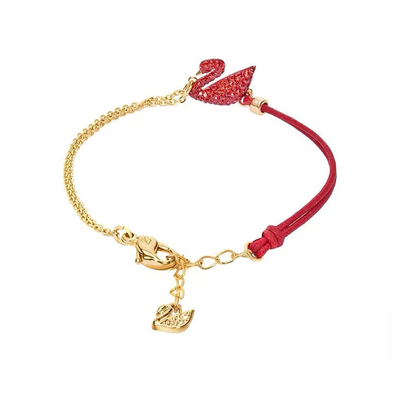 施华洛世奇 红色天鹅手链