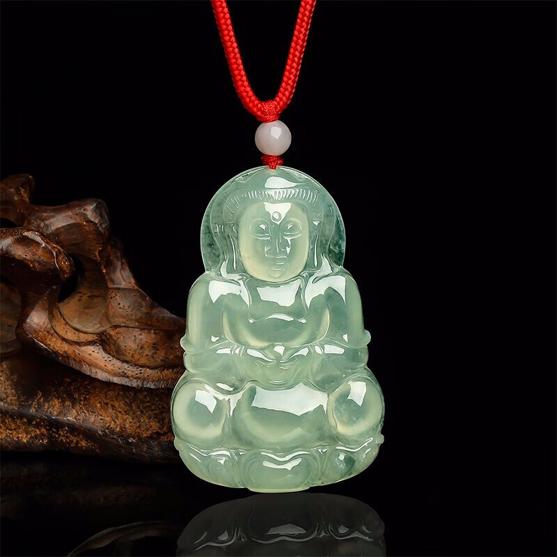 周六福 观音菩萨 翡翠吊坠