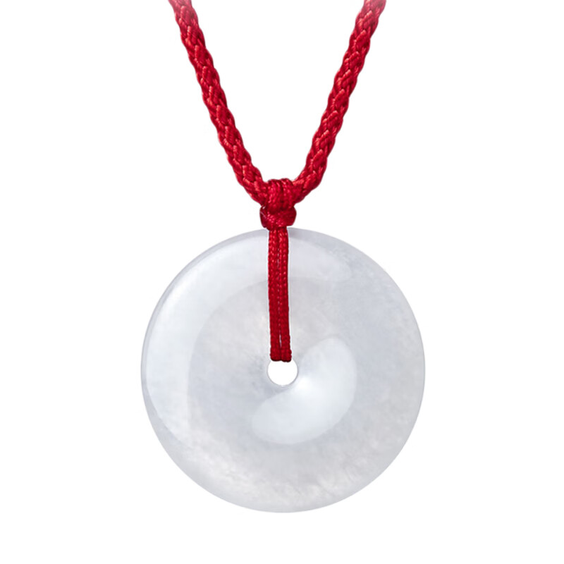 周大福 平安扣翡翠玉吊坠