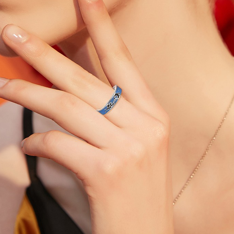 卡蒂罗 夜光纯银情侣对戒