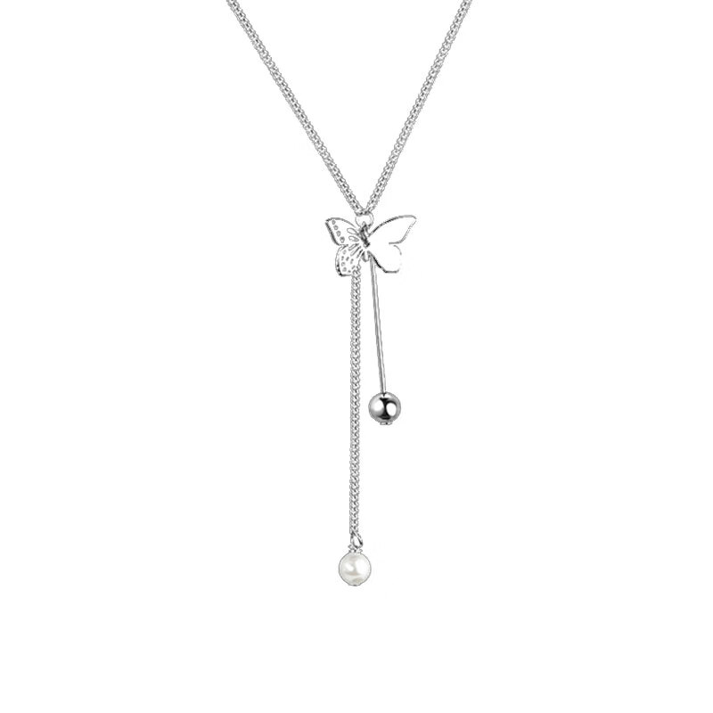 伊黛儿 蝴蝶圆珠 项链