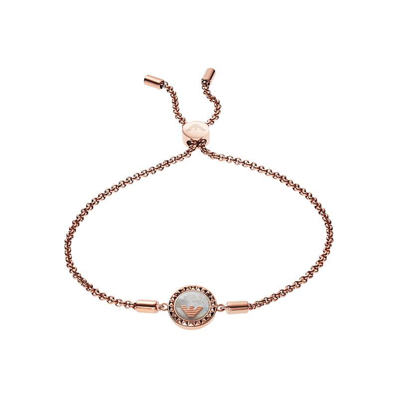 阿玛尼 玫瑰金鹰标手链