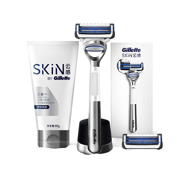 吉列 配套须泡洁面 剃须刀