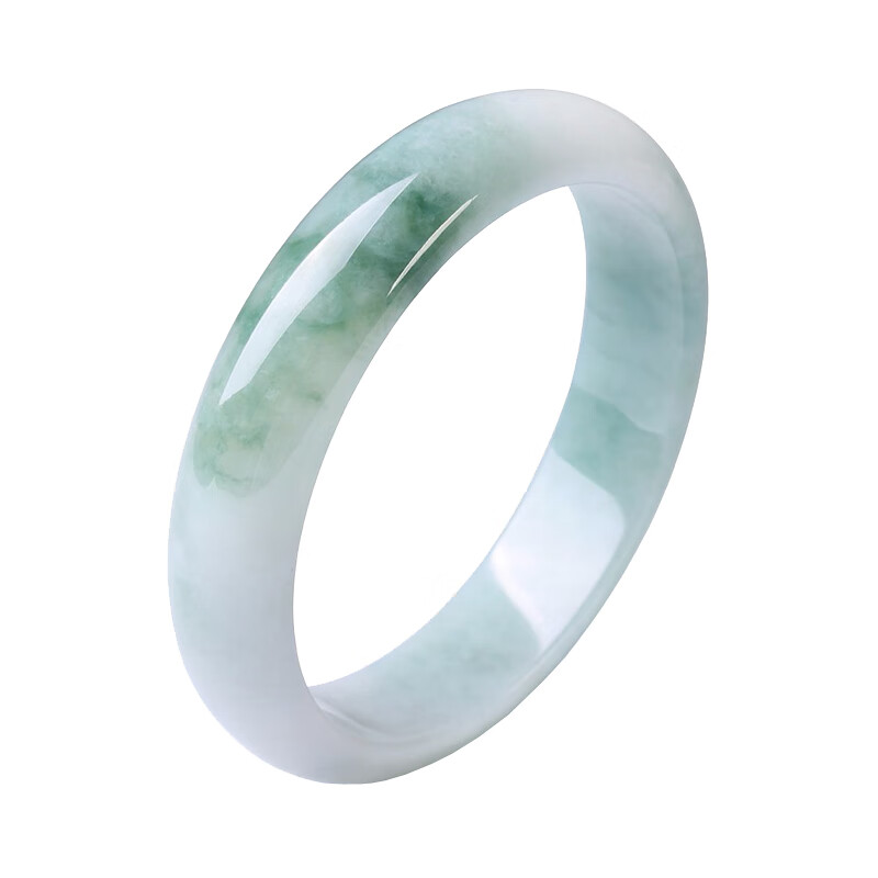 印象眸 清透飘花翡翠玉手镯