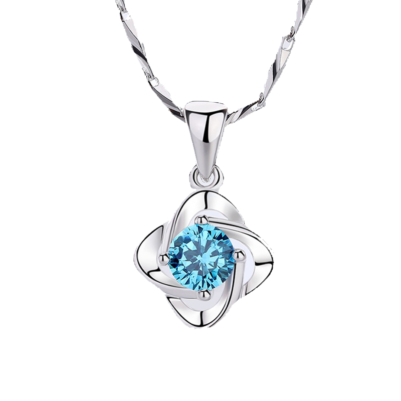 Winy 四叶草镶钻项链