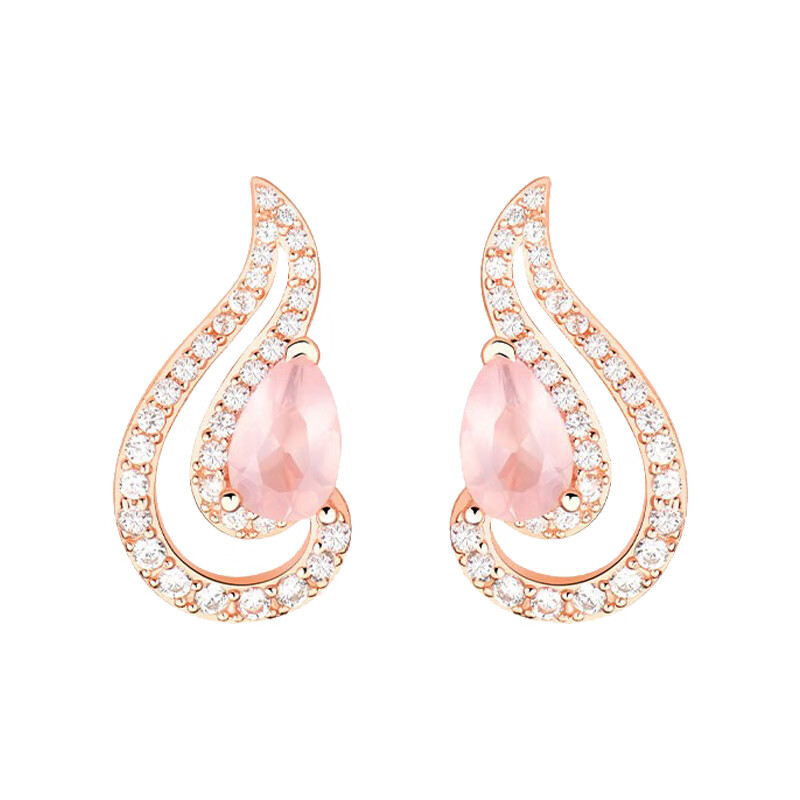 JOLEE 天然粉水晶耳饰