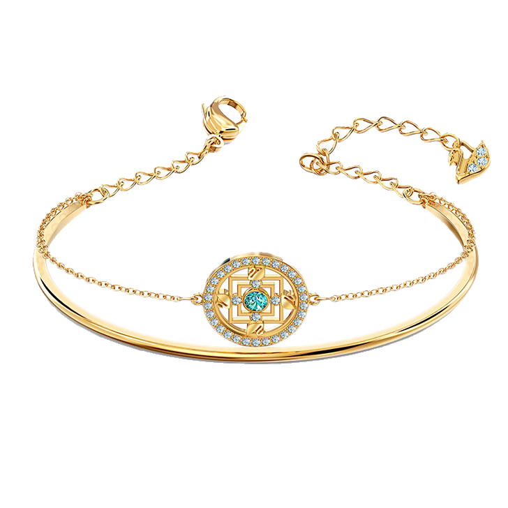 施华洛世奇 双层翠蓝色水晶手链