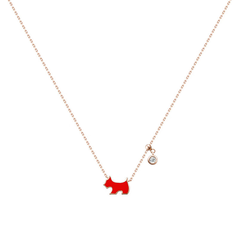 AGATHA红色小狗项链