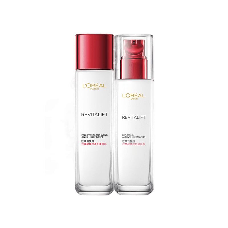 欧莱雅 紧致提拉水乳护肤套装