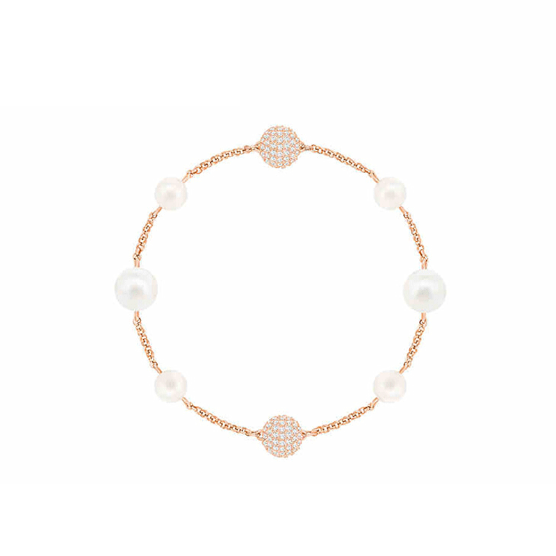 施华洛世奇 玫瑰金色 手链