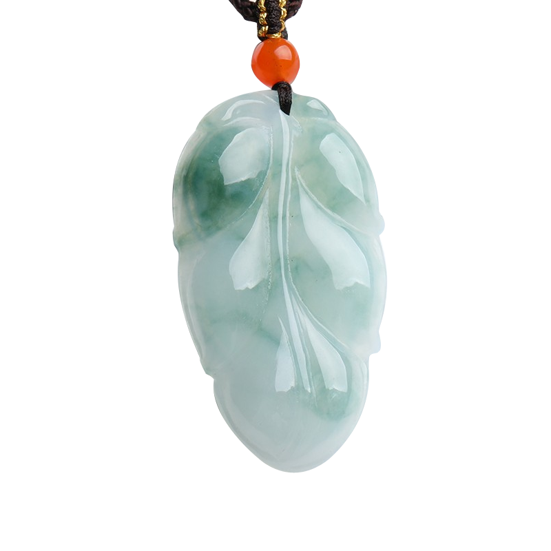 珍唯伊 浅绿色树叶吊坠