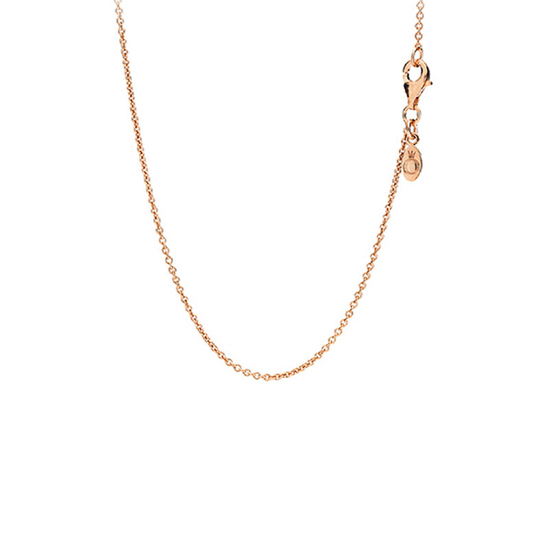 潘多拉 玫瑰金色锁骨链