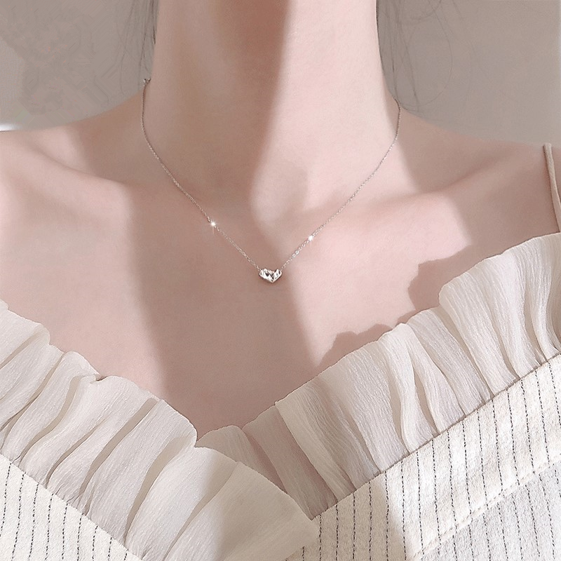 伊黛儿 立体双面爱心项链