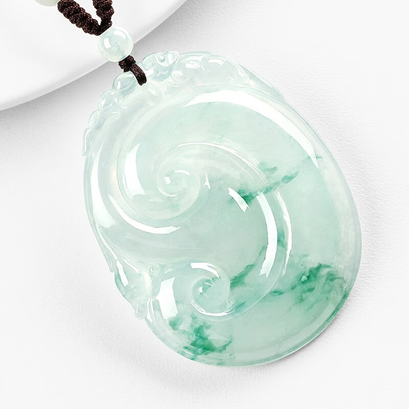 碧玉尊 天然冰糯种翡翠吊坠