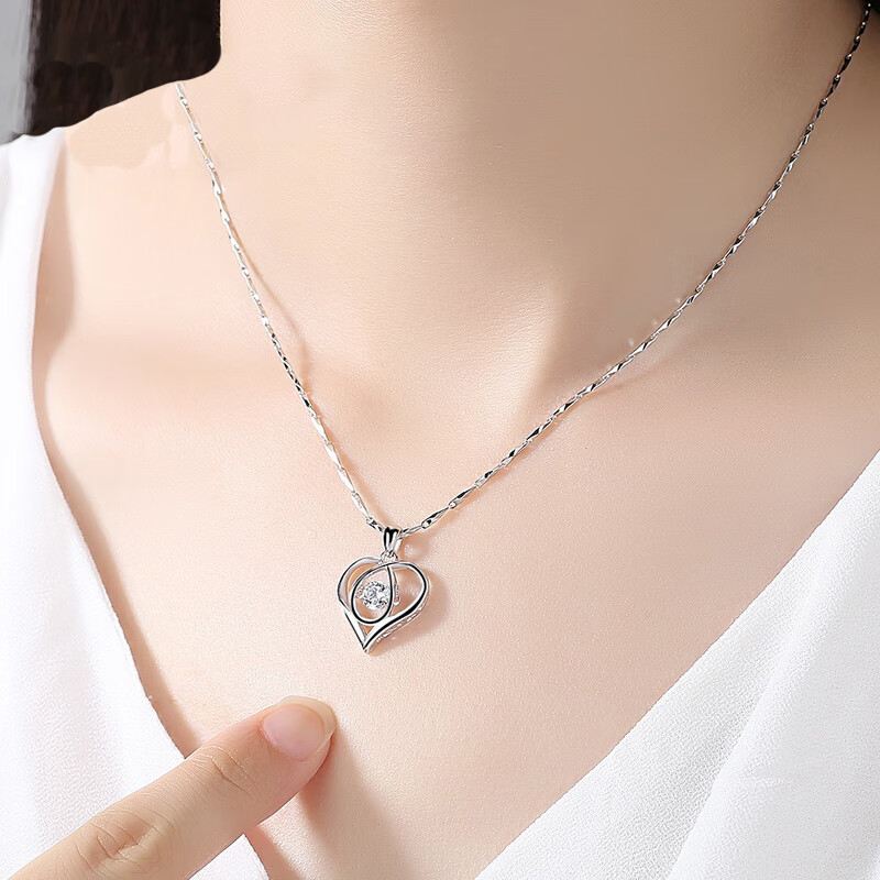 筑梦银 灵动心中有你银项链