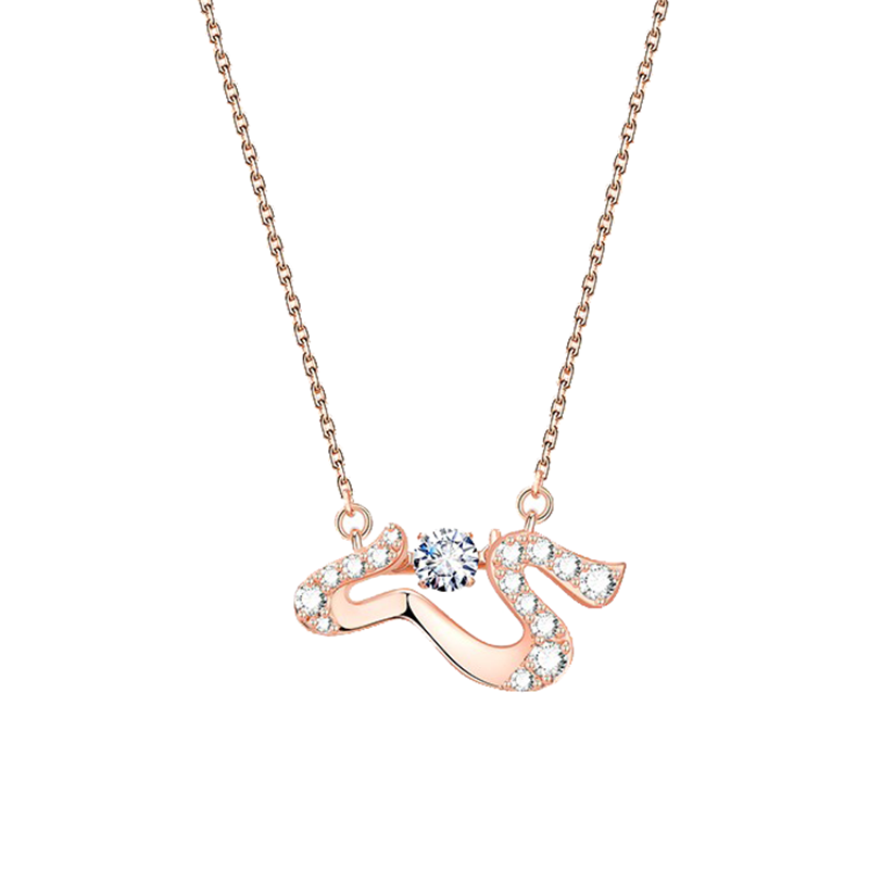 Mymiss 银镀玫瑰金项链